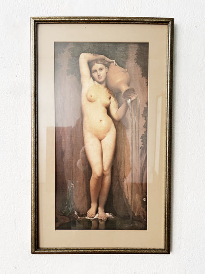 The Water Bearer Framed Vintage Lithograph