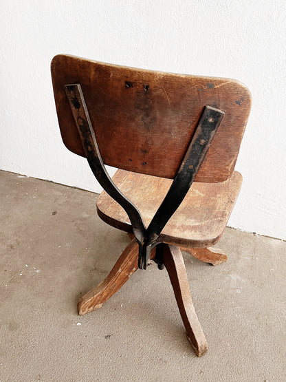 Antique Machine Age Swivel Chair