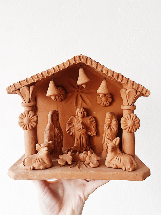 Vintage Terracotta Nativity