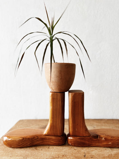 Pair Vintage Folk Art Feet