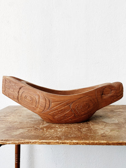 Hand Carved Haida Seal Centerpiece Bowl