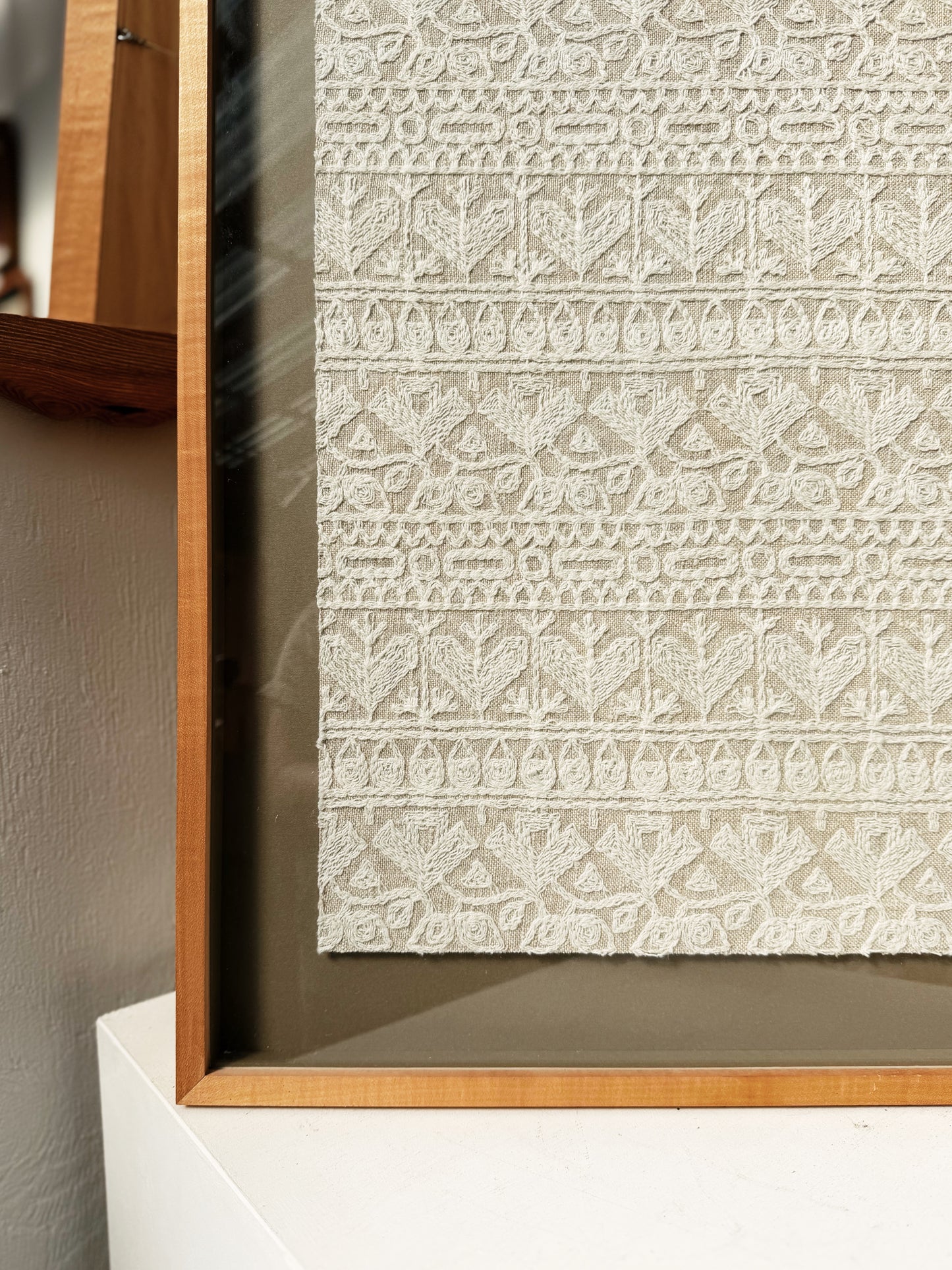 Vintage Framed Textile Art
