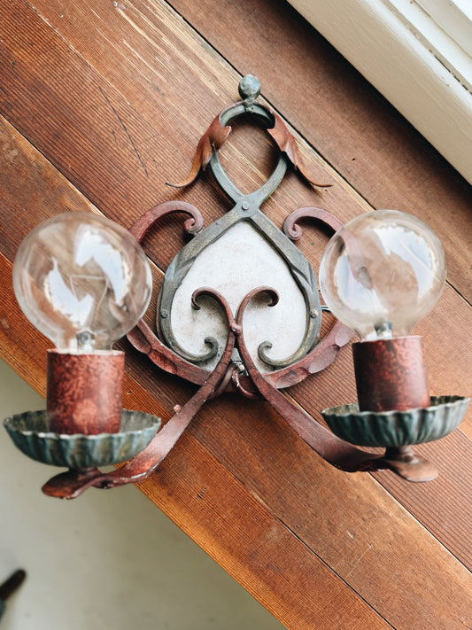Vintage German Tole Sconce