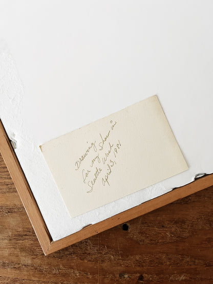 Vintage Pen and Ink Abstract Drawing