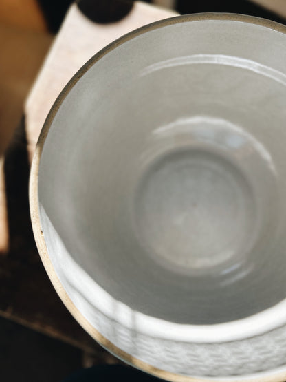 Large Primitive Salt Glazed Bowl