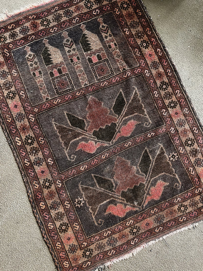 Vintage Wool Kilim Rug