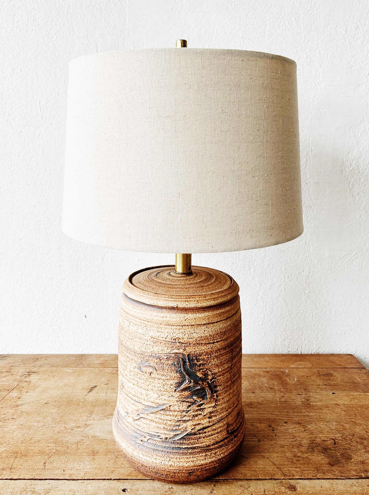 Mid Century Stoneware Lamp