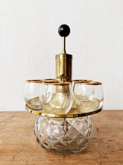 Mid Century Liqueur Decanter Set