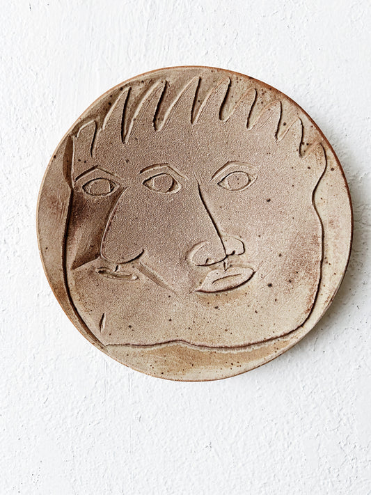 Two Faces Art Pottery Plate