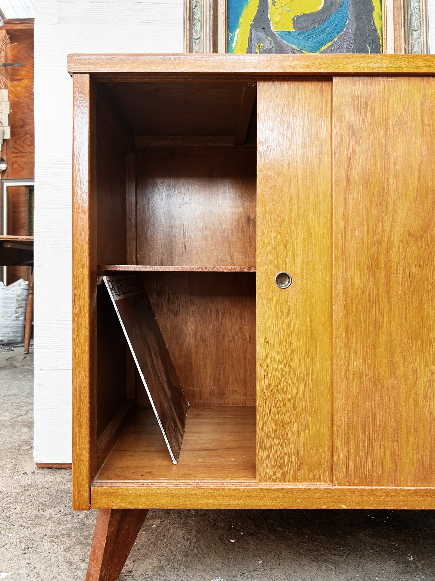 Vintage Sliding Door Cabinet