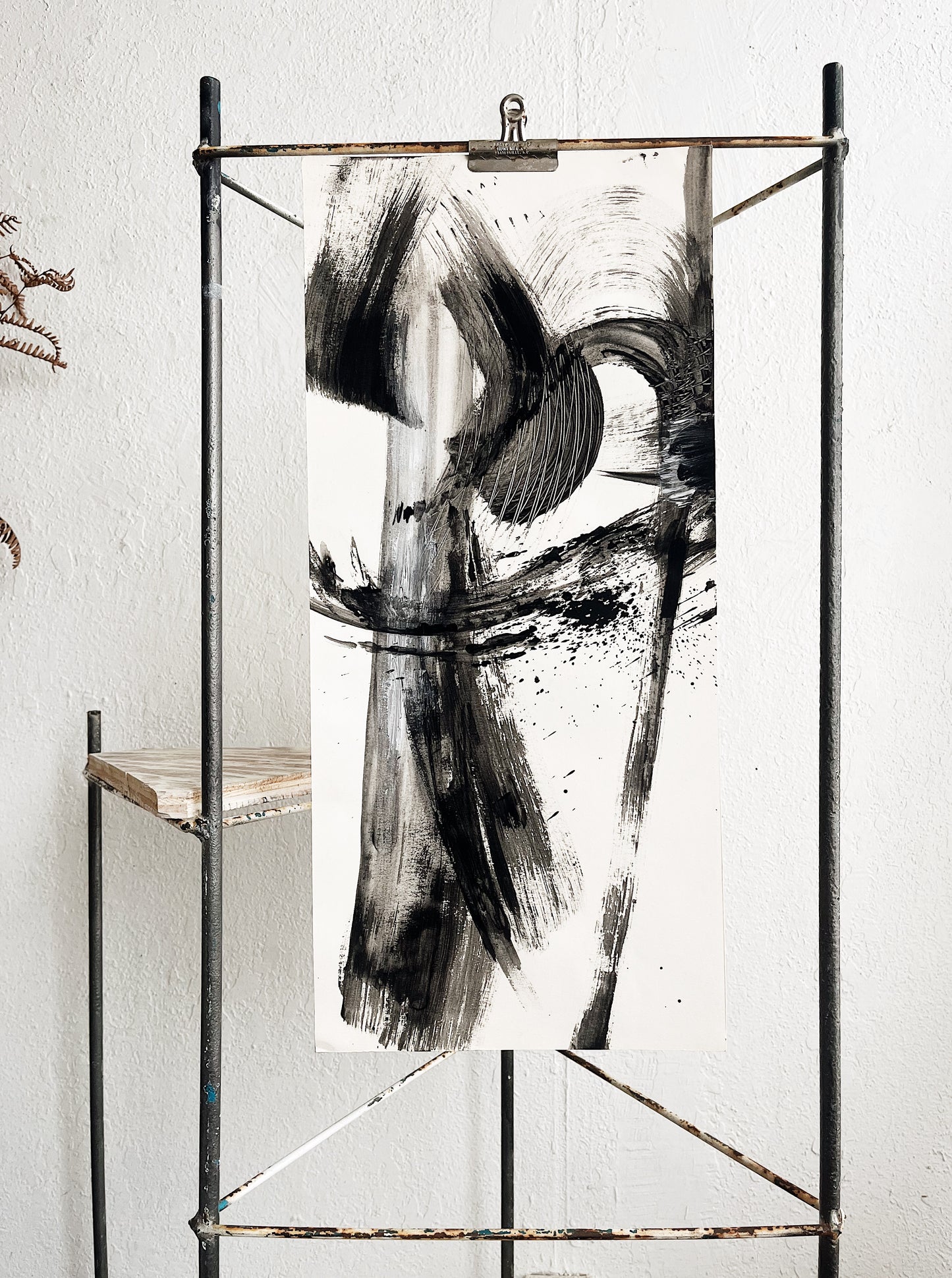 Original India Ink Abstract Painting