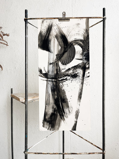 Original India Ink Abstract Painting