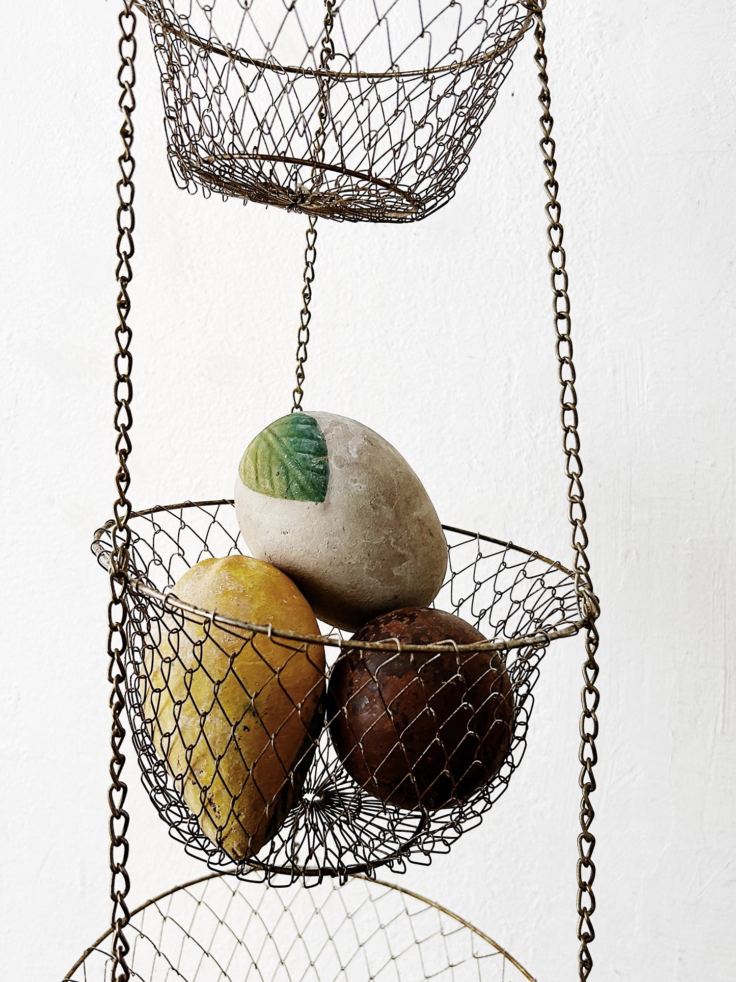 Vintage Brass Mesh Baskets