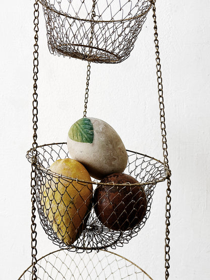 Vintage Brass Mesh Baskets