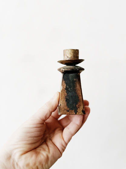 Pair of Mixed Metal Candle Holders