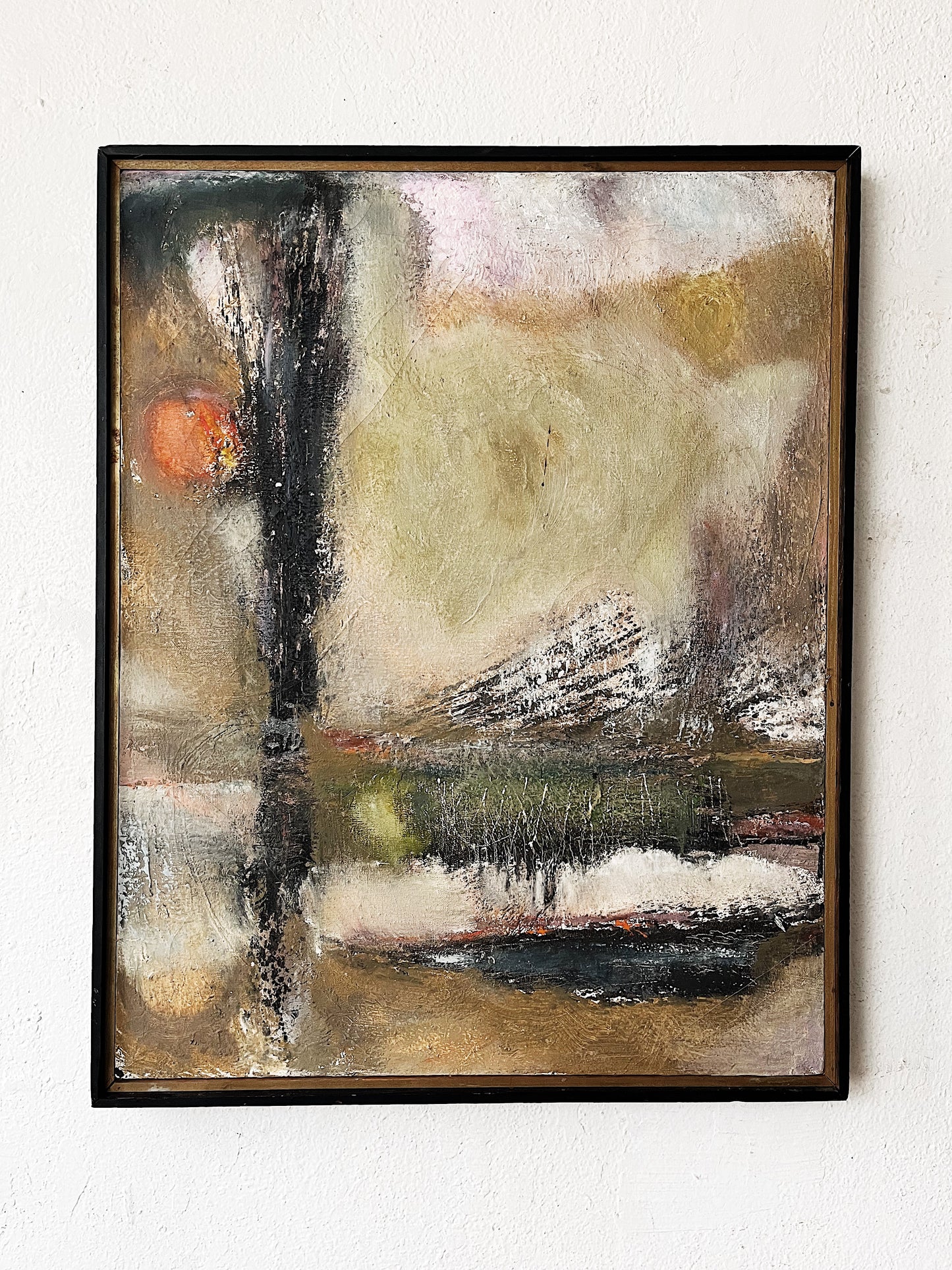 Mid Century Abstract Expressionist Oil Painting