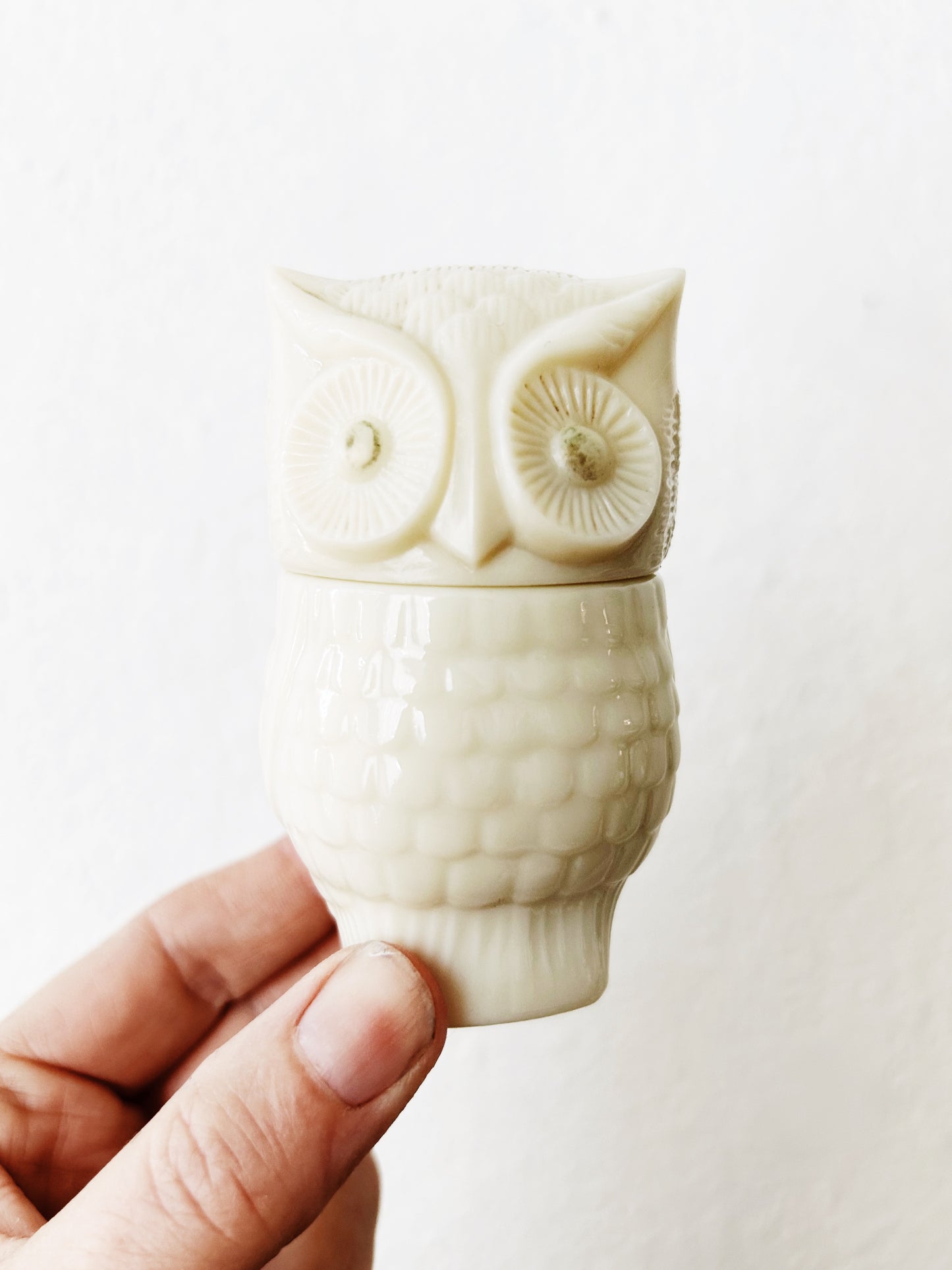 Vintage Avon Owl Lotion Jar