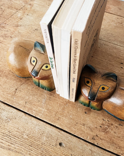 Vintage Folk Art Bookends