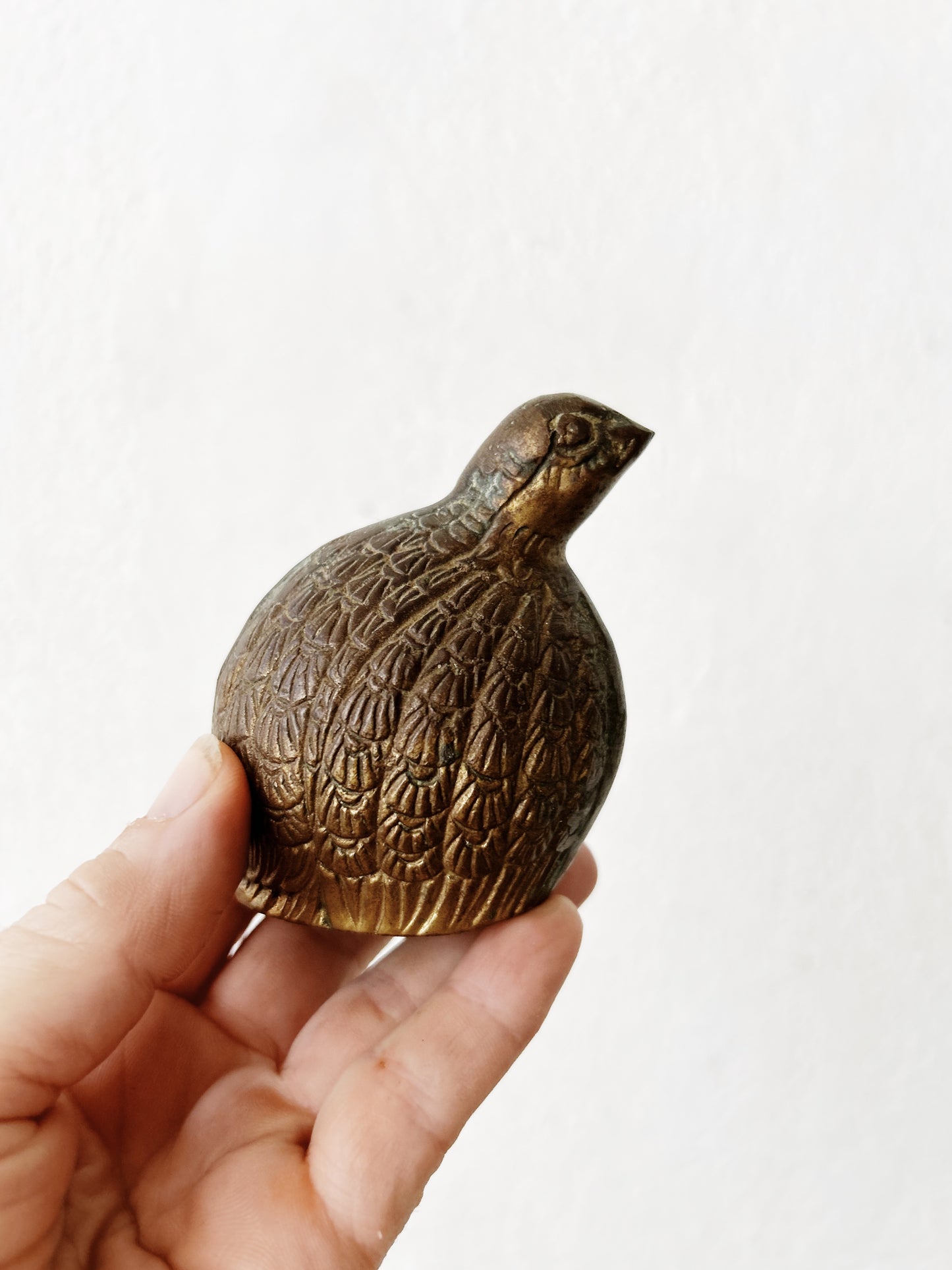 Vintage Brass Quail