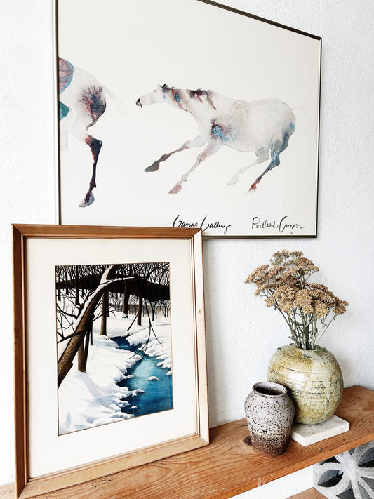 Vintage Framed Carol Grigg Lithograph