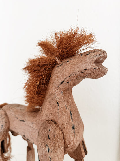 Vintage Folk Art Horse Puppet