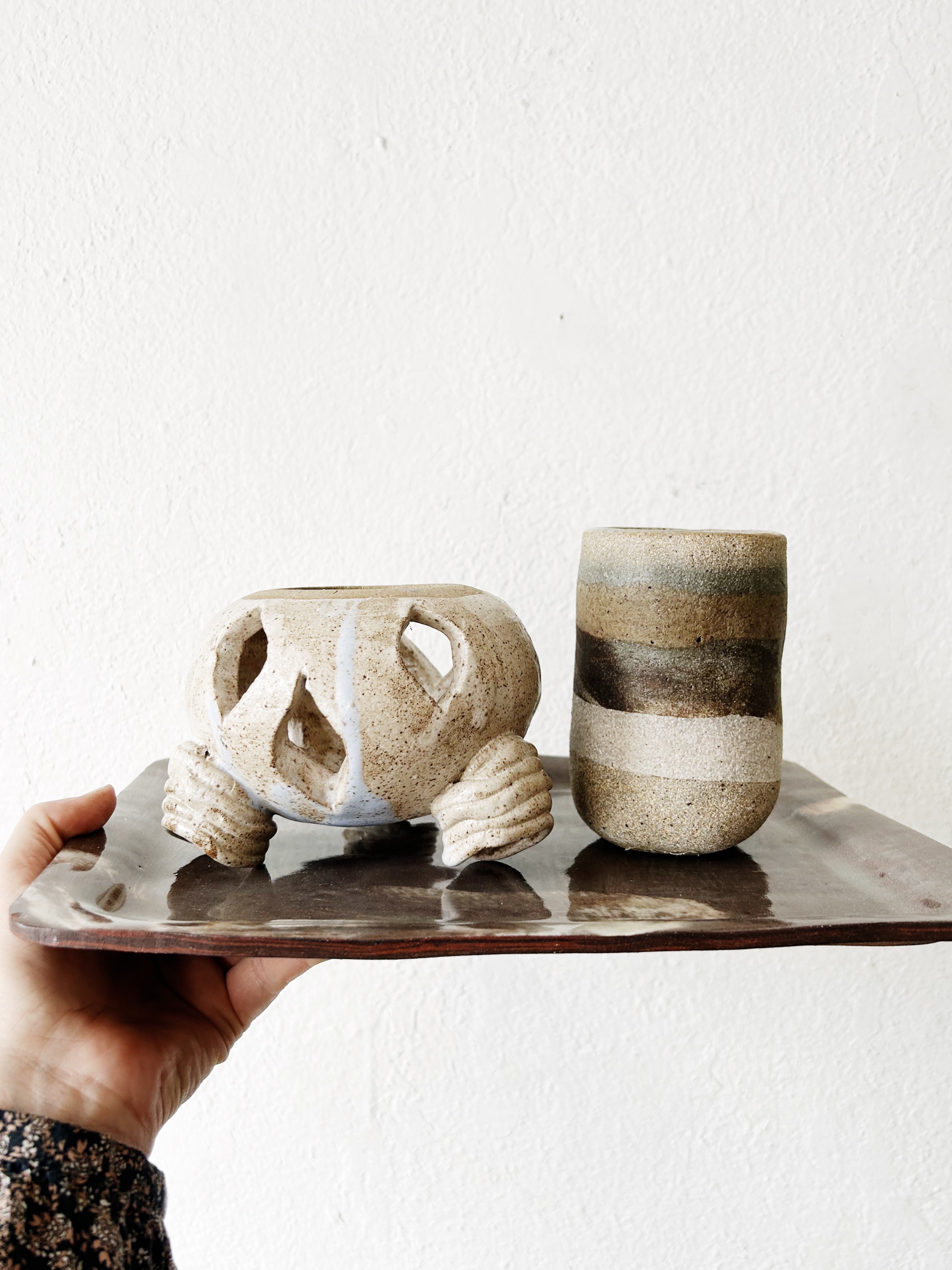 Handmade Stoneware Luminary - Thumbnail 4