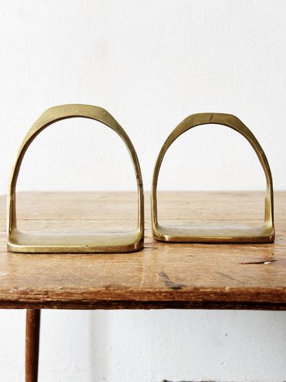 Vintage Brass Bookends
