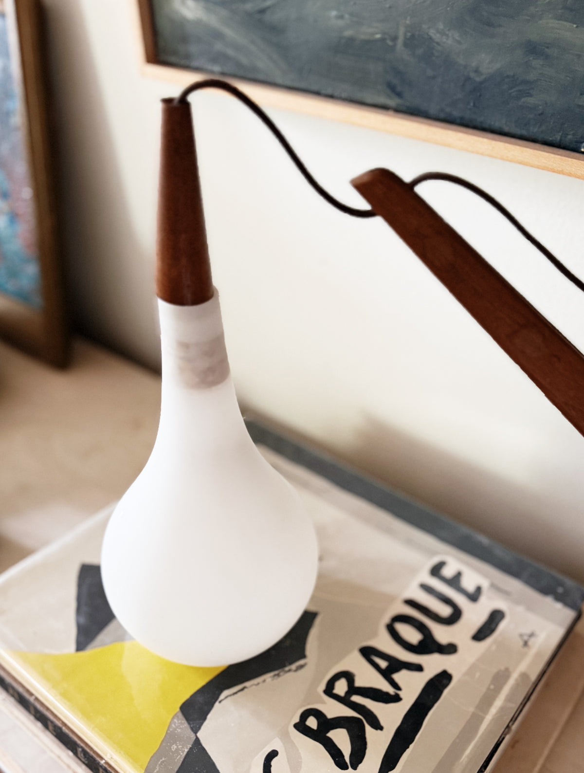Danish Teak Teardrop Wall Lamp
