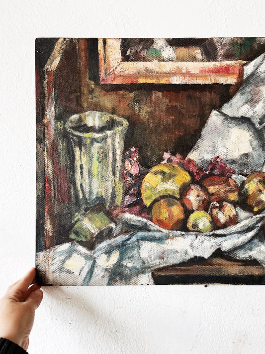 Vintage Still Life on Masonite