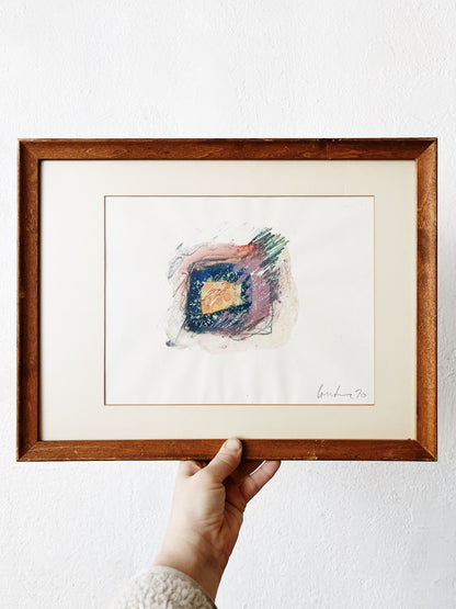 Vintage Lourdan Kimbrell Original Mixed Media Painting