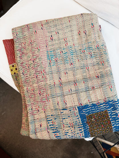 Vintage Patchwork Kantha Quilt
