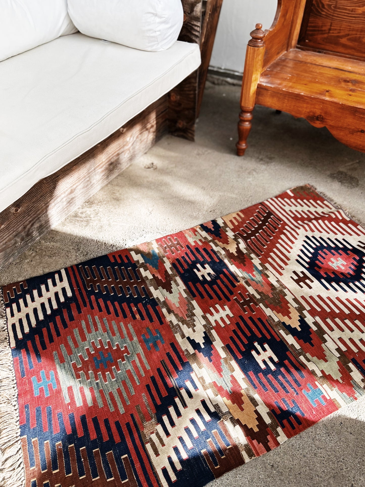 Vintage Wool Kilim Rug