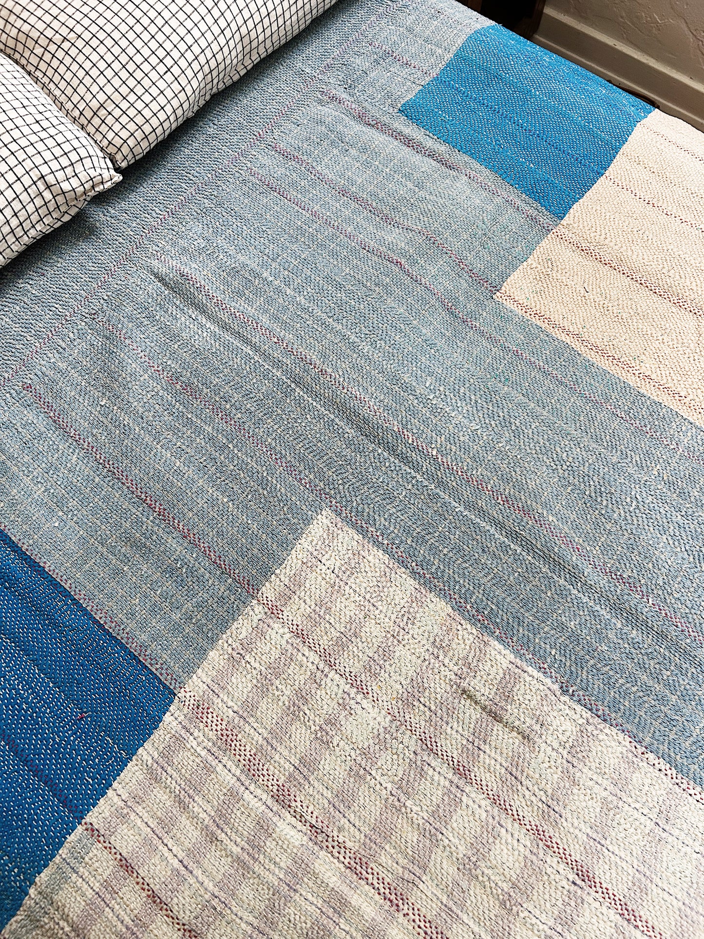 Vintage Large Patch Kantha Quilt