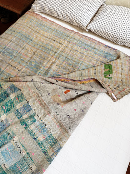 Vintage Patchwork Kantha Quilt