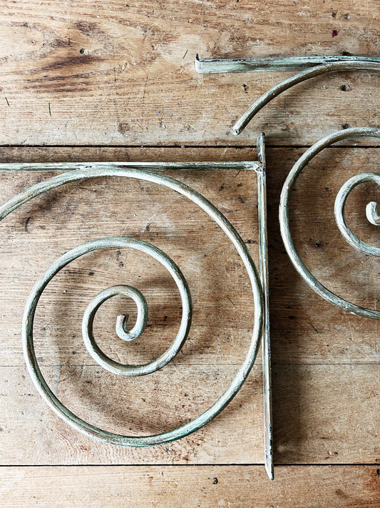 Large Vintage Industrial Metal Brackets