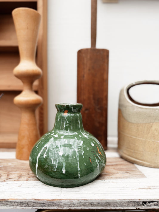 Large Vintage Drip Pottery Vase