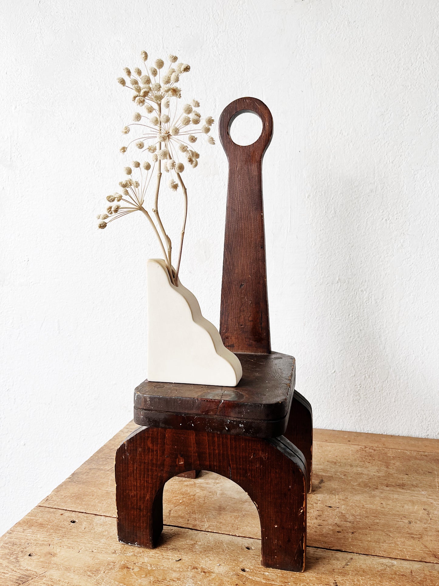Antique Shaker Keyhole Stool
