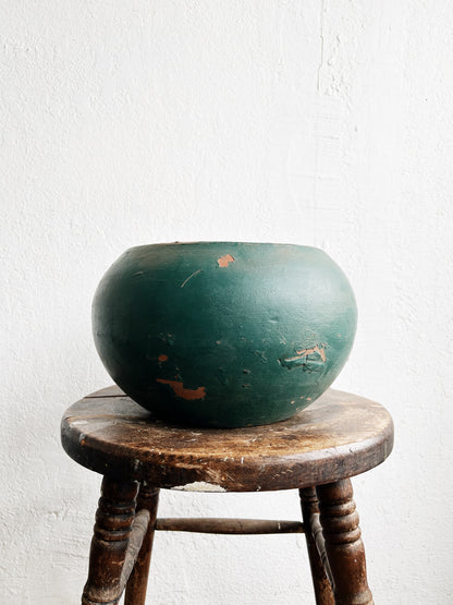 Vintage Painted Terra Cotta Pot