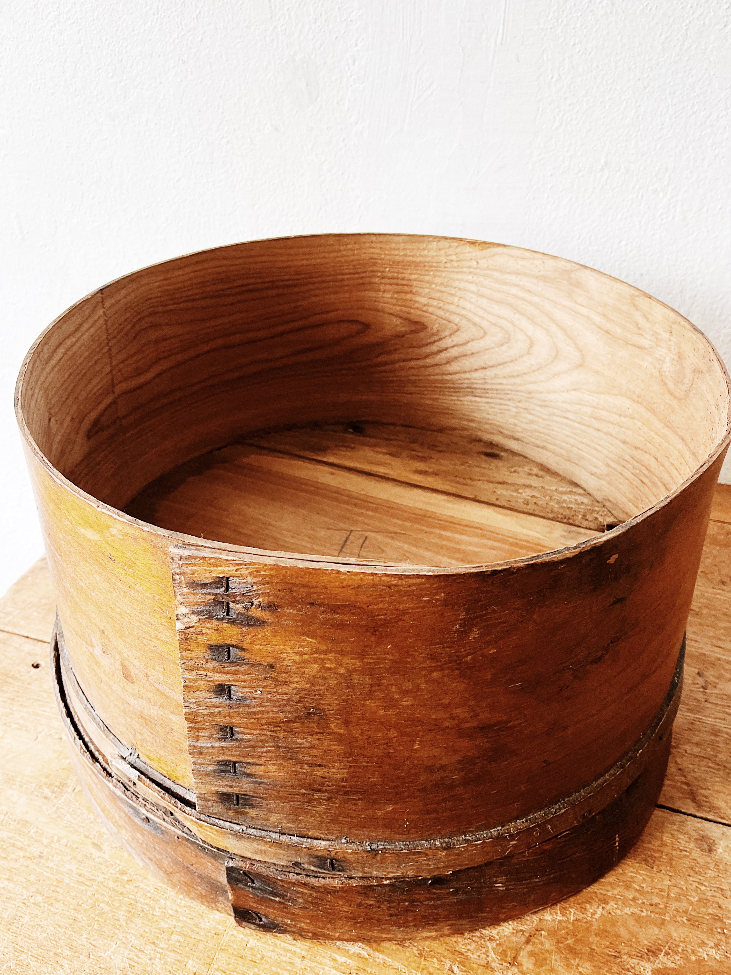 Oversized Primitive Wood Band Box - Thumbnail 4