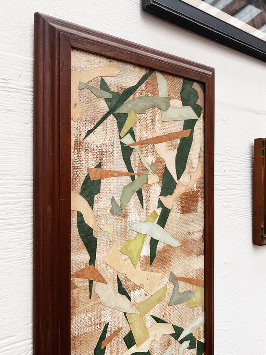 Original Mid Century Woody Tallman Mixed Media Collage