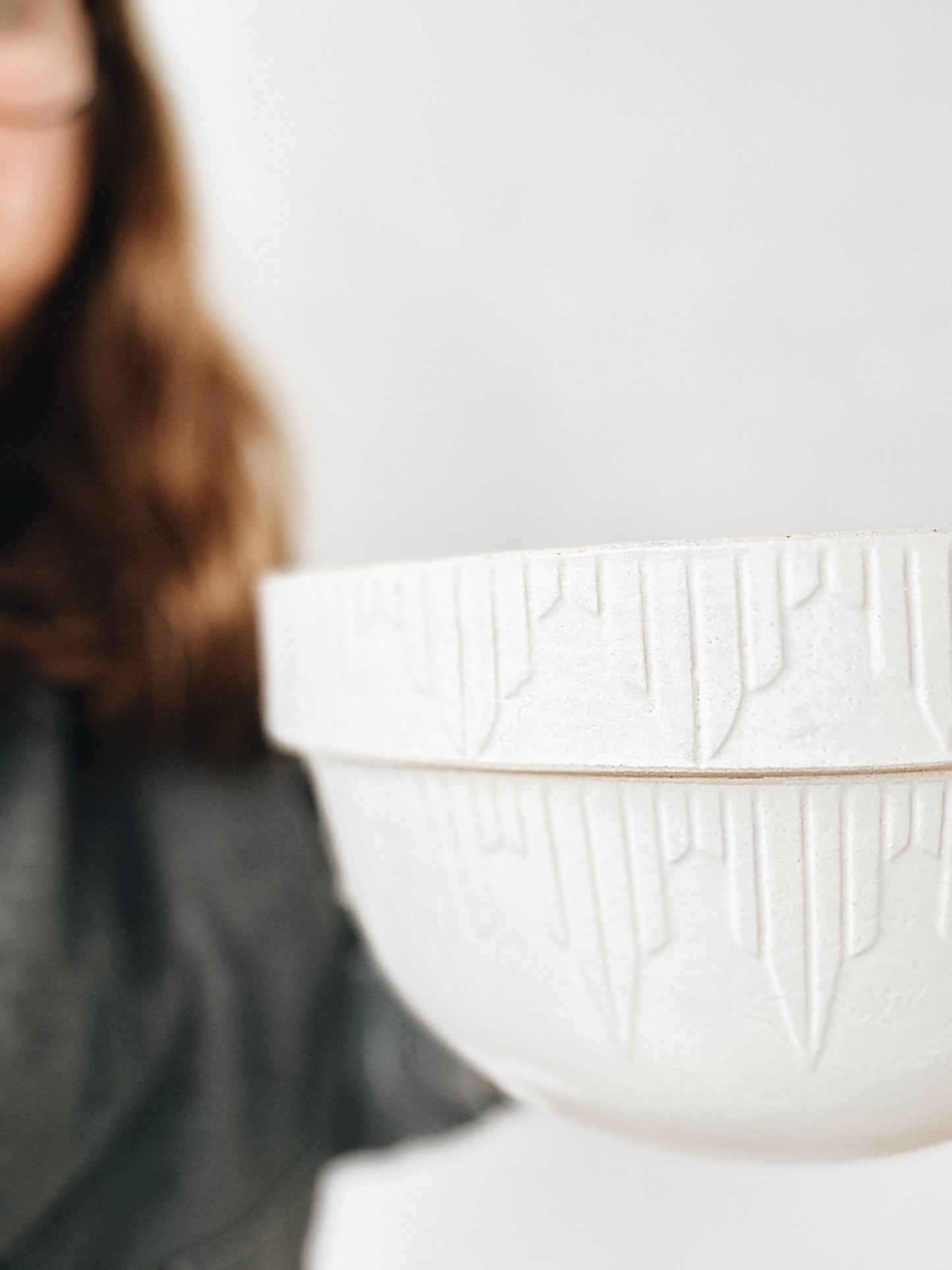 Antique XL Salt Glazed Bowl