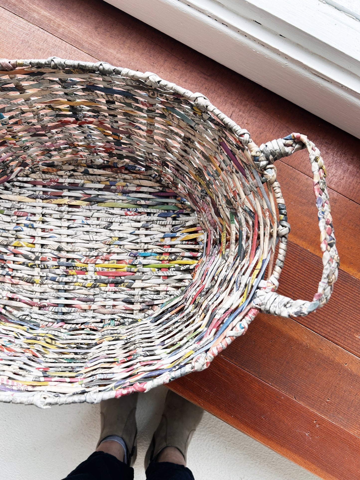 Vintage Newspaper Basket