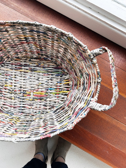 Vintage Newspaper Basket