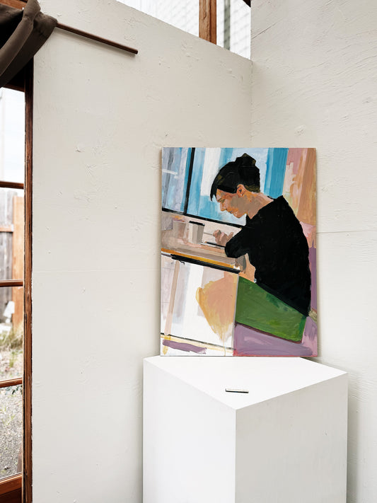 Vintage Hard Edge Portrait