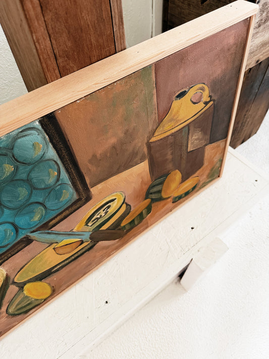 Large Vintage Still Life Painting