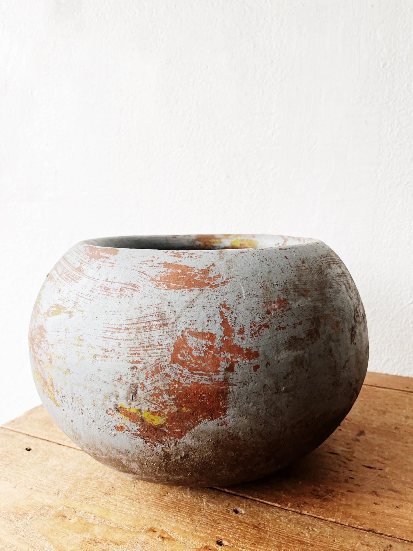 Vintage Painted Terra Pot