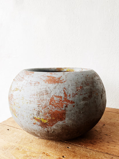 Vintage Painted Terra Pot