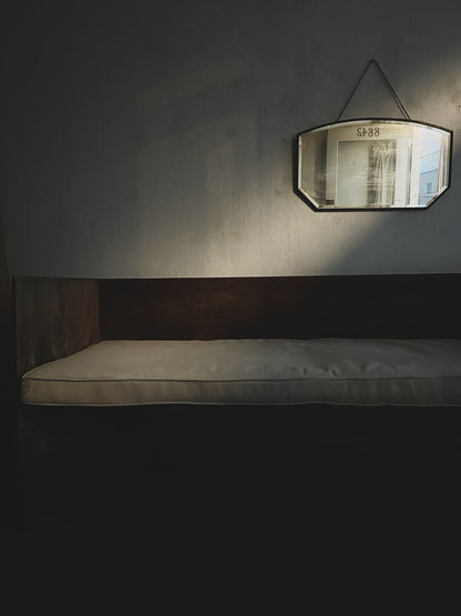 Antique Wood Trimmed Mirror