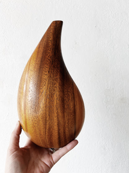 Vintage Artisan Made Wood Vessel