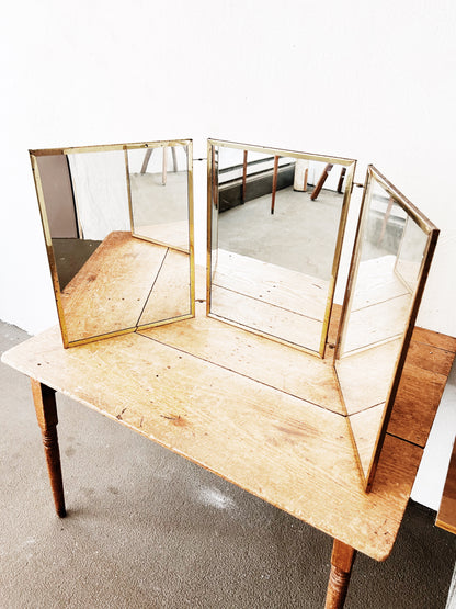 Mid Century Trifold Mirror